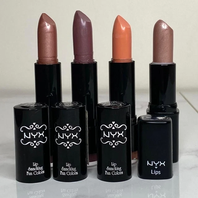 Lote de 4 Lápiz labial NYX Colors Divertidos DARLING NARANJA SODA CLIO APRHODITA