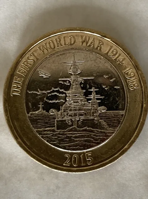 RARE £2 Two pound Coin 2015 The First World War 1914-1918 Royal Navy HMS Belfast