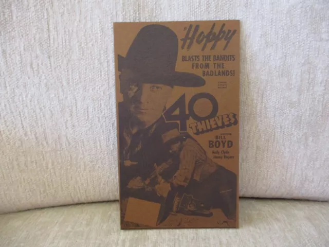 Vintage Post Card - Hopalong Cassidy (Bill Boyd) 40 Thieves Movie