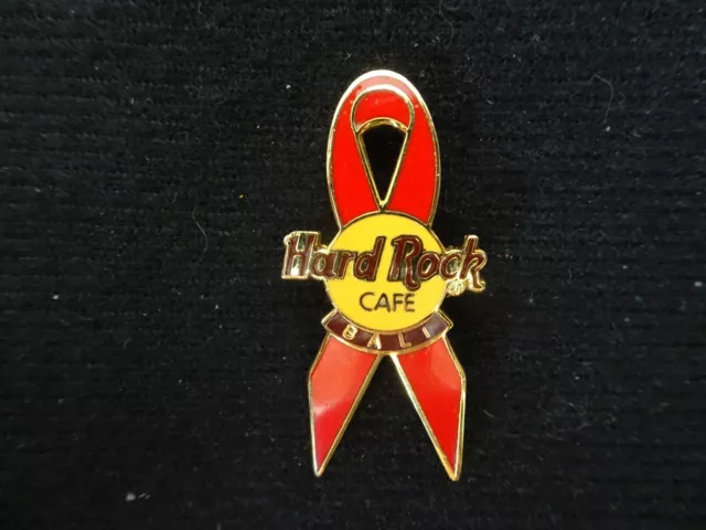 Hard Rock Cafe pin Bali AIDS Awareness red ribbon