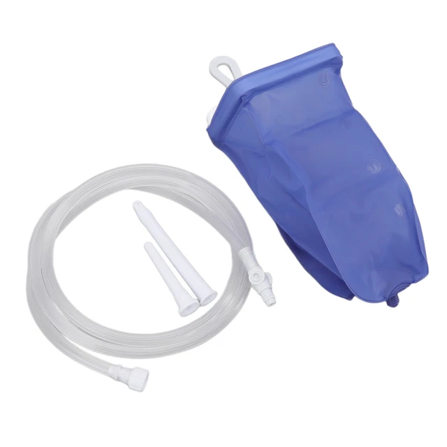 2L Enema Bolsa Kit Plegable Limpieza de Colon PVC Enema Bolsa Ducha Set Para Hogar YA