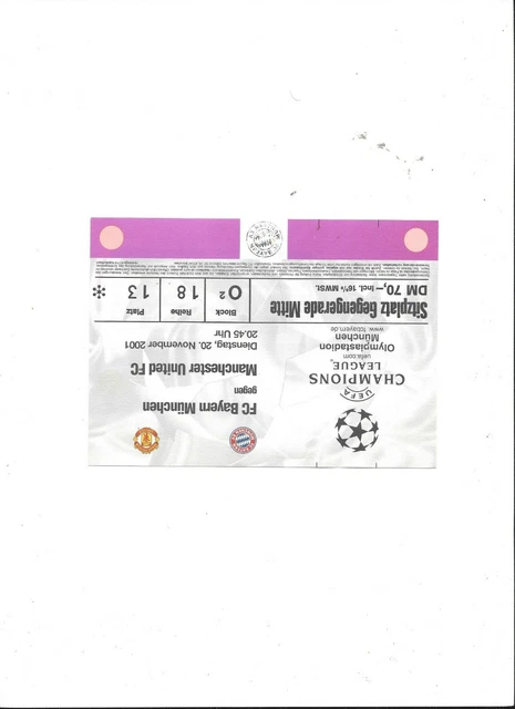 Champions League 2001/2002: FC BAYERN MÜNCHEN - MANCHESTER UNITED FC, 20.11.2001