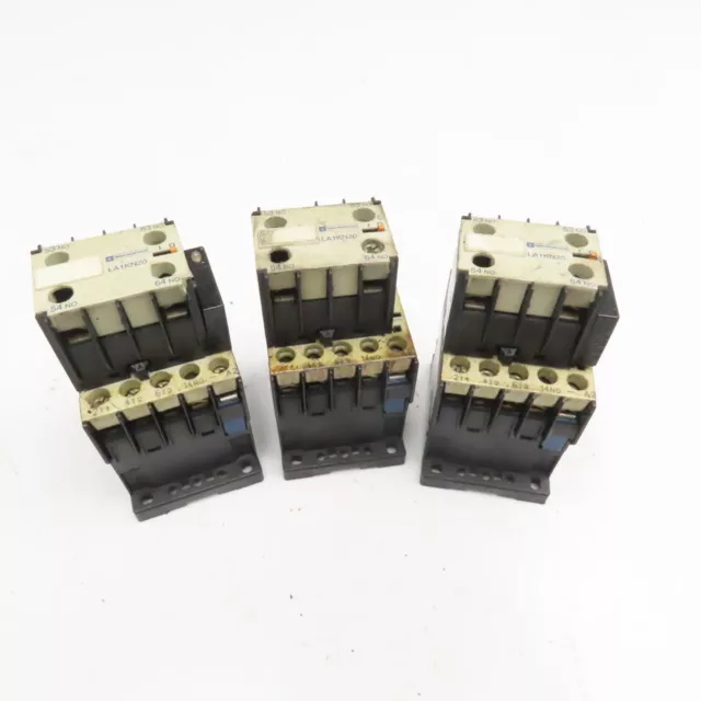 Telemecanique LP1K0910 600V 5Hp Contactor W/ Auxiliary 24V Coil Lot of 3