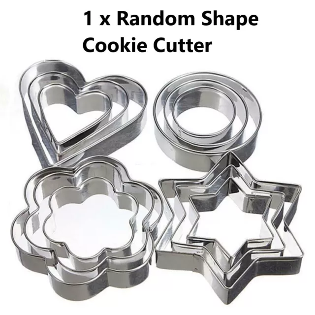 12 Pcs Stainless Steel Cookie Cutter Mould Set For Baking Cake Decorating DIY UK