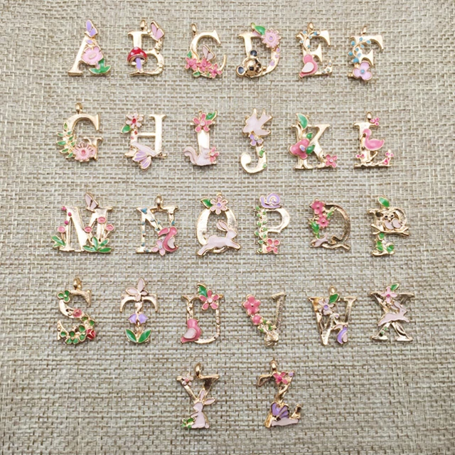 26PCS Alphabet Brief Charme Initial Charme Armband