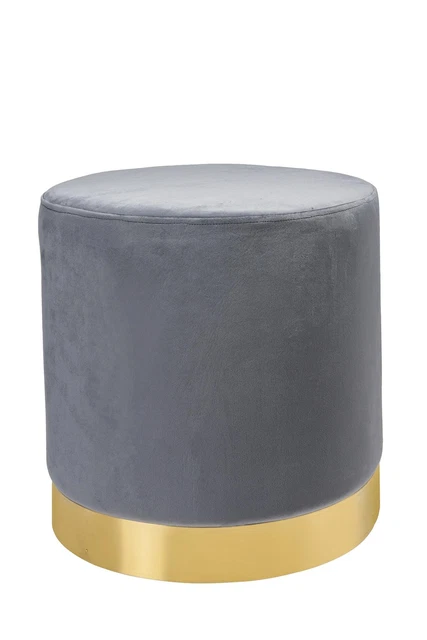 Rund Samthocker Pouffe Sitzstuhl
