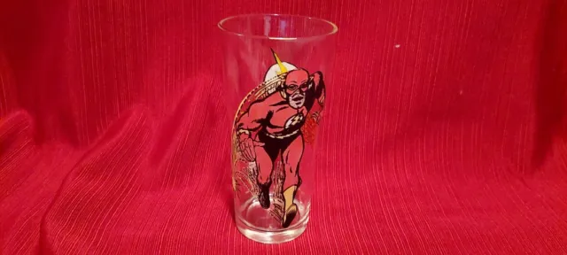 Vintage 1971 The Flash DC Comics Glass Tumbler Cup Pepsi Collector Series