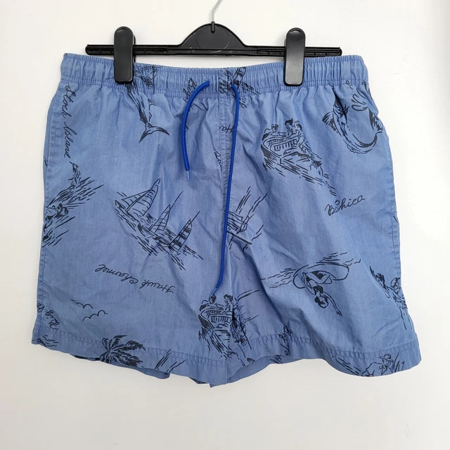 Polo sportiva vintage Ralph Lauren pantaloncini da nuoto bauli da uomo blu taglia M