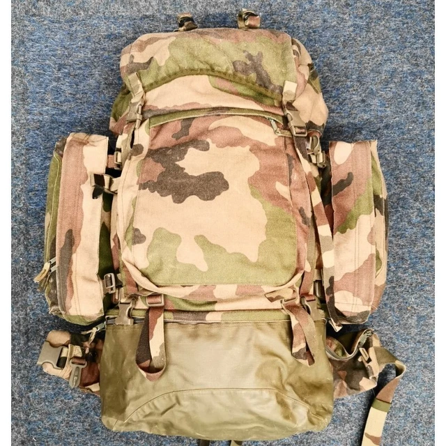 Sac à dos modèle F2 camouflage OTAN CE de l'Armée Française (contenance 110 L)