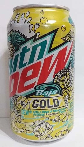 Wo Kann Man Mountain Dew Kaufen MOUNTAIN DEW BAJA Ananas Gold Voll Neu 355ml Kann Pepsi USA 2022 Ltd.Ed