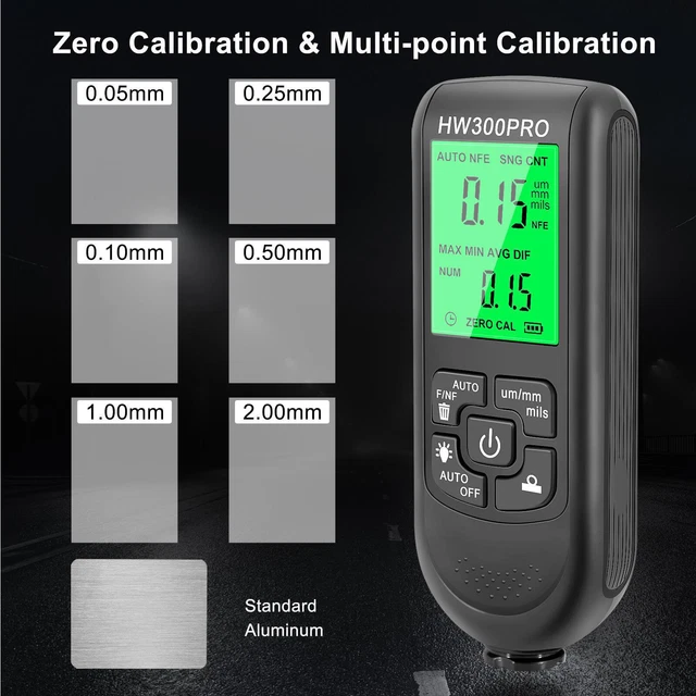 0-2000UM COATING THICKNESS Gauge Car Paint Film Thickness Meter