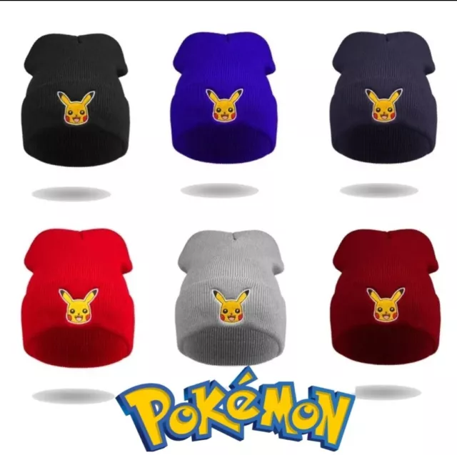 Pokemon Bonnet Enfant Pikachu Protection Hiver Chapeau Chaud Cosplay Adolescent