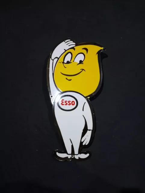 Porcelain Esso Boy Enamel Metal Sign Size 30'' x 14" Inches
