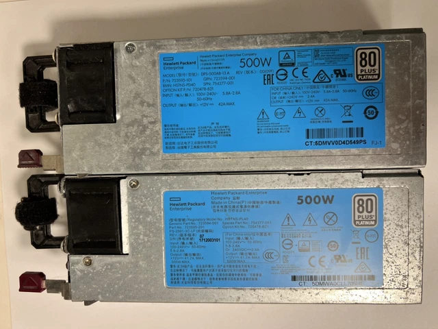 HP 500W Flex Slot Platinum Hot Plug PSU – HSTNS-PD40 / 723595-101 – Tested