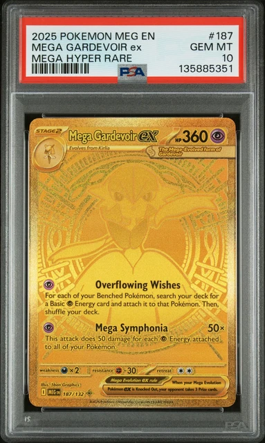 Hyper Rare Icon 2025 POKEMON MEG En-Mega Evolution Mega Hyper Rare #187 Mega Gardevoir ...