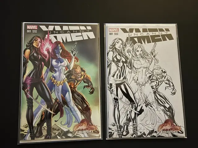 Uncanny X-Men #1 (2016, NM/NM+) J Scott Campbell, Both Color + Sketch, Variant D
