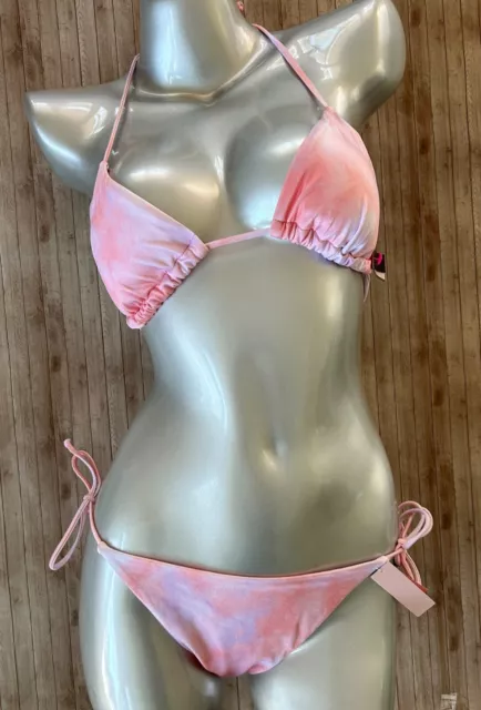 Nwt Victorias Secret Essential Triangle Top & String Bottom Med M 2 Pc Bikini