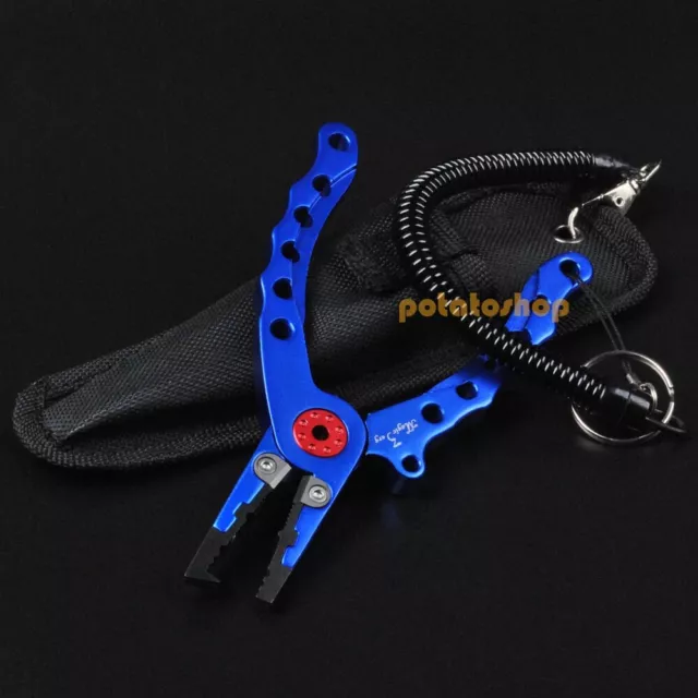 3PCS Aluminum Fishing Pliers Sea Saltwater Braid Line Cutter Split Ring Scissors 2