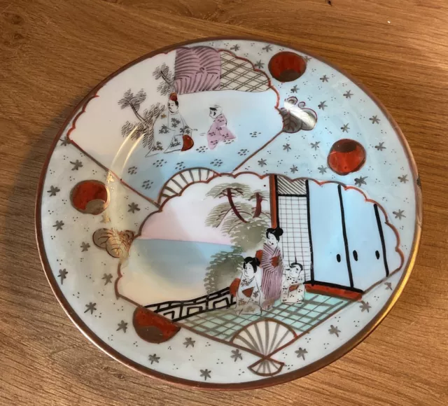 In the style of Japanese antique hand painted plate