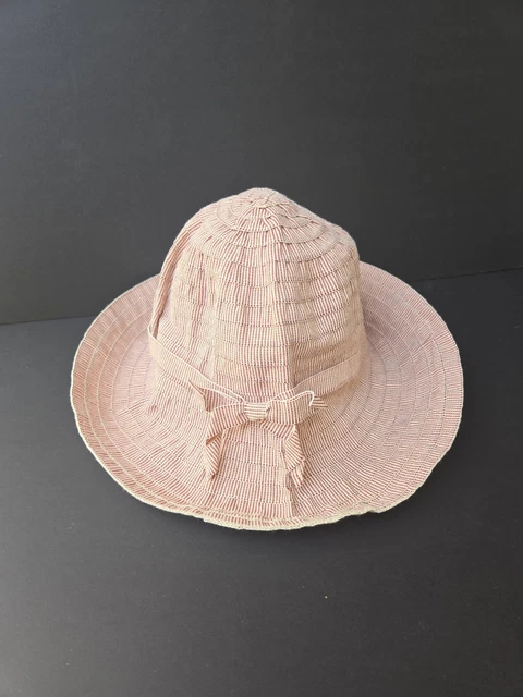 GREVI ITALY STRIPED Bucket Hat Retro Riviera Chic Euro 