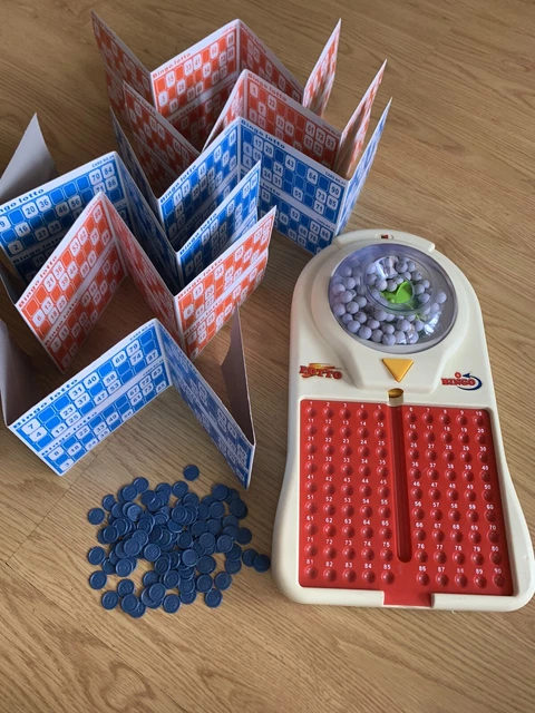 Jeu De Bingo Familial Navaris - 2 à 6 Joueurs - Cage Métal, 90 Boules, 12 Cartes, 300 Jetons - Dès 6 Ans