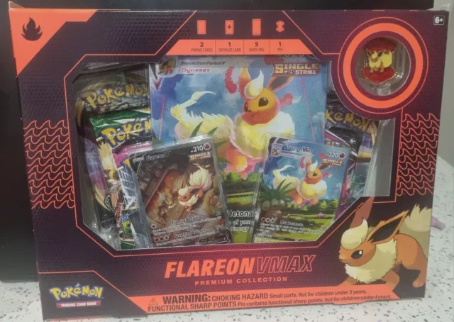 Pokemon TCG - Flareon VMAX Premium Collection Box Brand New