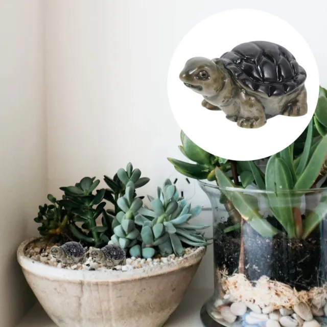 10 piezas accesorios de jardín en miniatura para mascotas de acuario tortuga