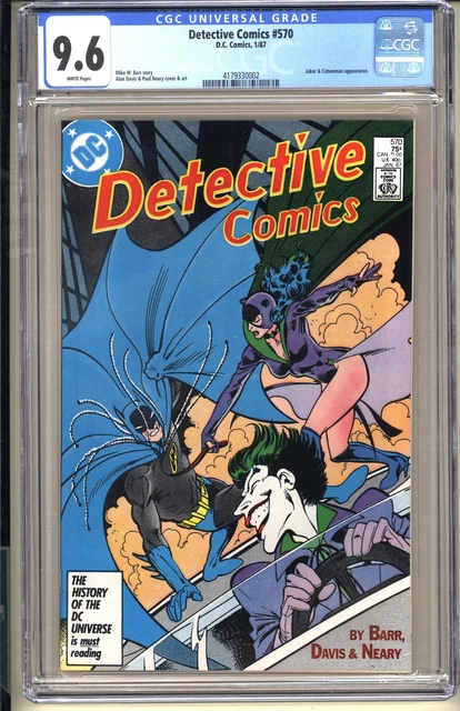 Detective Comics #570  CGC 9.6 WP NM+  DC Comics 1987 Batman Joker Catwoman v1