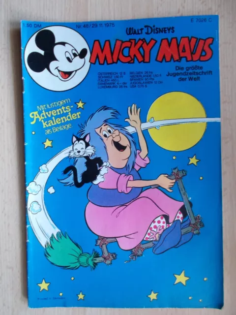 Comics, Hefte, MICKY MAUS, Band Nr. 48/1975 , ohne Beilage, Walt Disney, Ehapa