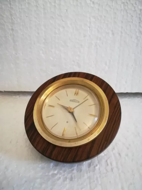 Vintage ANGELUS Swiss Mechanical Wind Up 8 Day Alarm Linen Dial fast Shipping