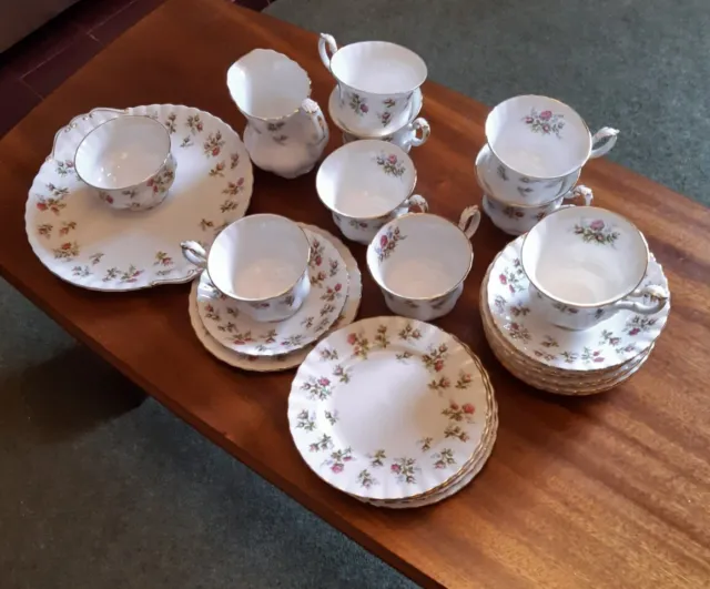 Royal Albert Winsome tea set. 27 items. Cups saucers plates etc
