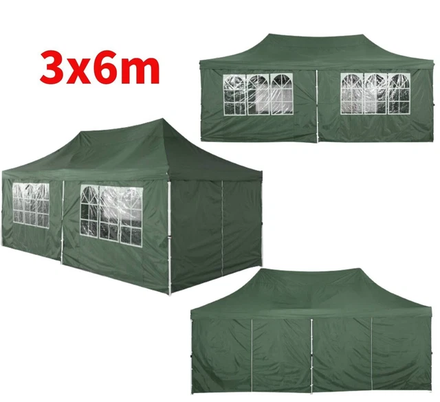 Pavillon 3x6/3x3 Wasserdicht Partyzelt Gartenzelt UV Faltpavillon Popup Festzelt