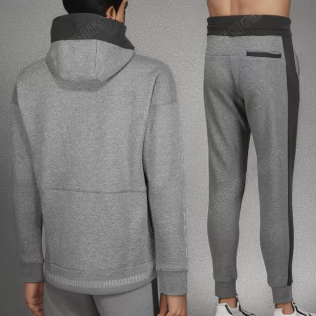 Nike Mens Air Tracksuit Set Zip Hoodie Fleece jog suit Grey 861628-063 2