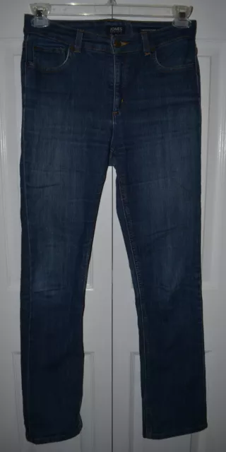 Jones New York Women’s Lexington Straight Classic Stretch Blue Jeans Size: 8