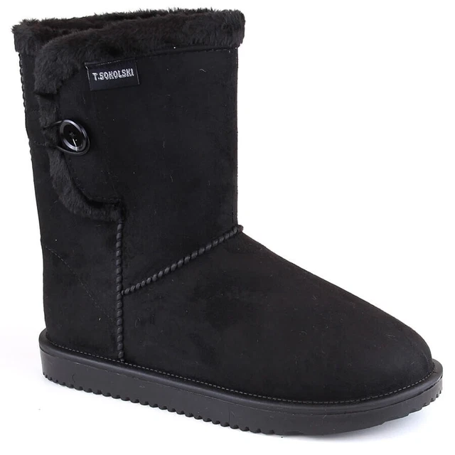 Bottes de neige Eskimo en daim femme, noir, T.Sokolski EMU2244 le noir