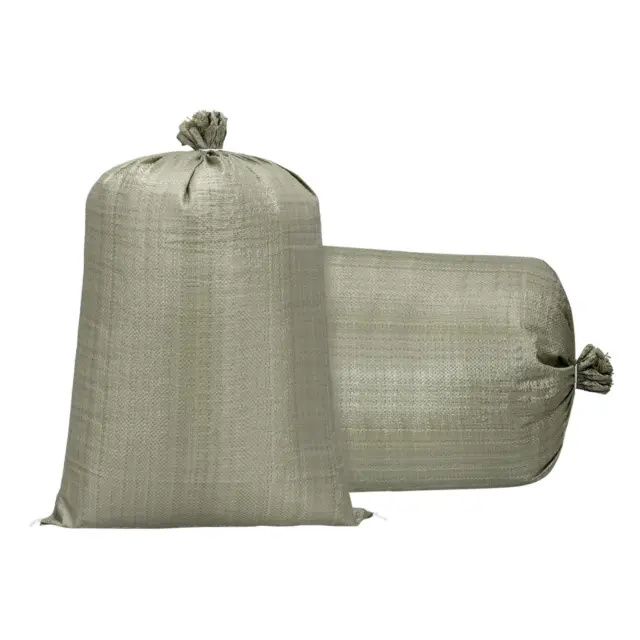 Sand Bags Empty Grey Woven Polypropylene 43.3 Inch x 31.5 Inch Pack of 10
