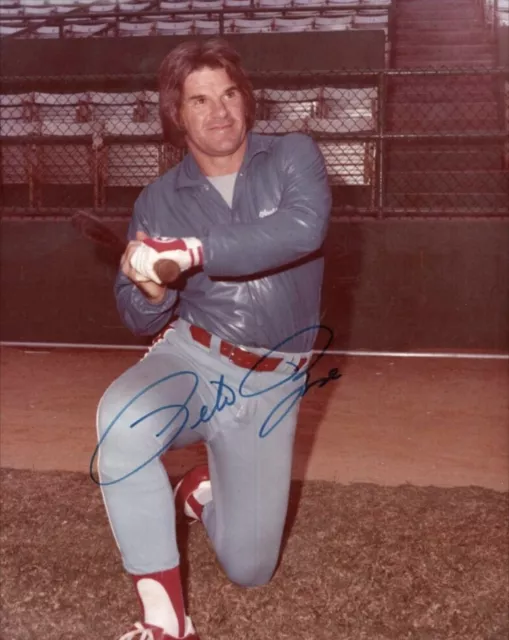 Pete Rose Signed RP PHILADELPHIA PHILLIES 8X10 Photo