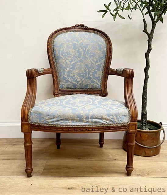 Antique French Parisian Louis XVI Armchair - One of a Pair  - B177a