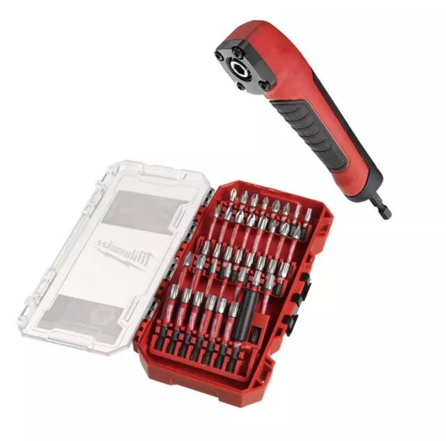 Milwaukee 49 Piece SHOCKWAVE Impact Bit Set with Right Angle Attachment