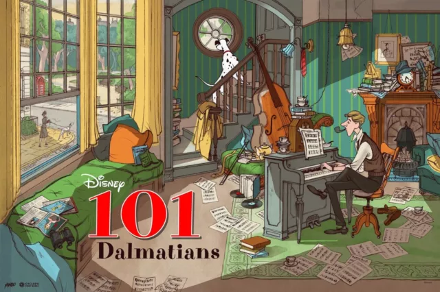 Mondo Disney's 101 Dalmatians variant art poster by Jonathan Burton #113 of 177