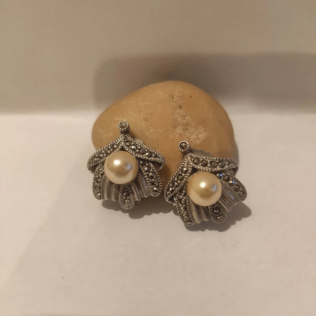 Femmes Boucles d'oreilles Clip Argent 925 Hypoallergénique
