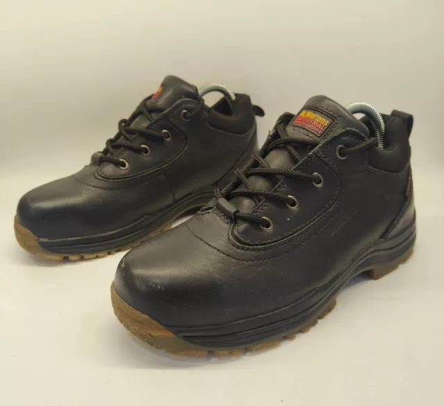 Dr Martens Black Leather Industrial Anti Static Steel Toe Safety Shoes UK Size 6