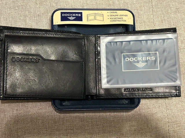 💥 Men’s Dockers Wallet Black Bi Fold. BRAND NEW, Genuine Leather