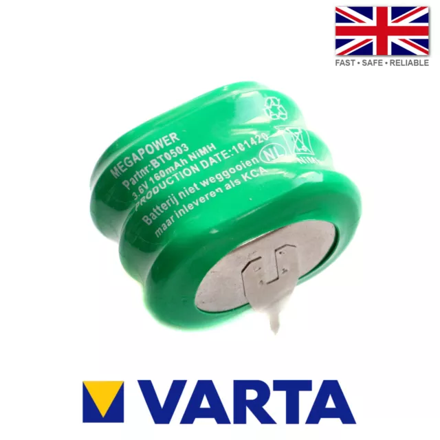 Varta 3/V150H / V150H Ni-MH 3.6V 150mAh Rechargeable 3 Pin Button Cell Battery