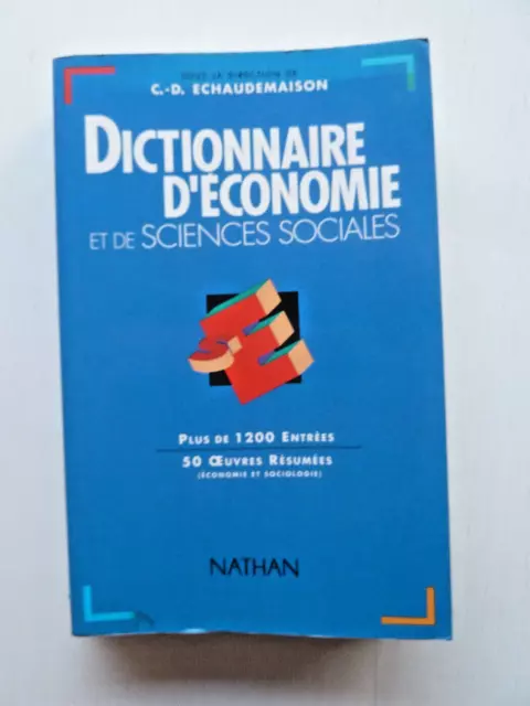 Dictionnaire d'économie et de sciences sociales | Collectif | Bon état