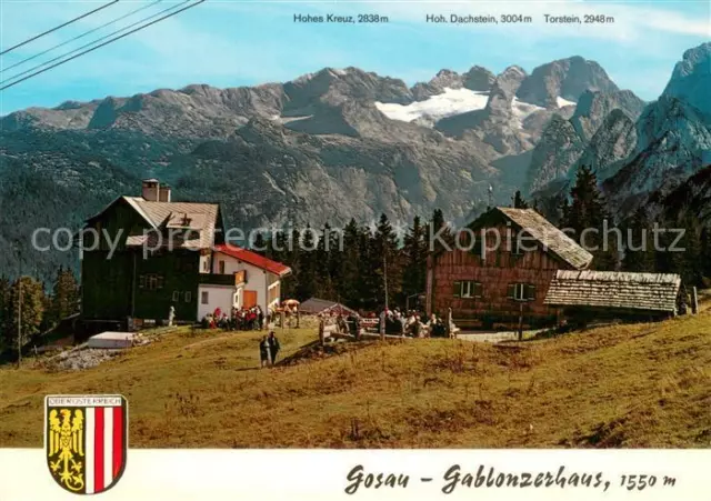 73714062 Gosau Oberoesterreich Gablonzerhaus mit Hohes Kreuz Dachstein Torstein