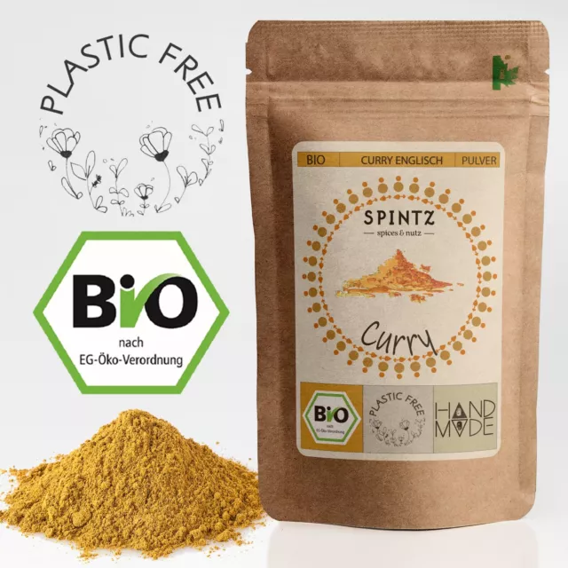 1000g BIO Curry Pulver Englisch mild Gewürzmischung Plastikfrei verpackt SPINTZ