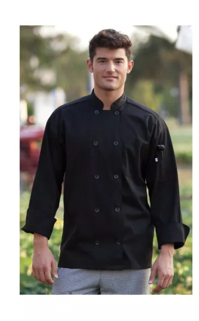 Uncommon Threads Chef Coat Black  New Size: Extra Large, Long Sleeve.