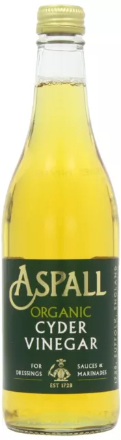 Aceto di Aspall - sidro / balsamico / crudo / bianco ACETO / biologico - UK 500 ml x2