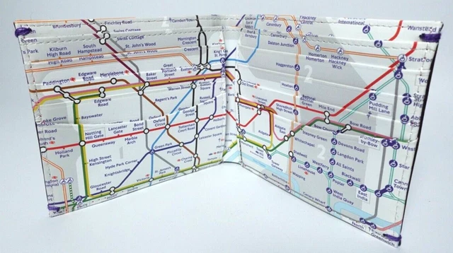 LONDON UNDERGROUND 150TH Anniversary Tube Beck Map Leather Wallet RARE ...